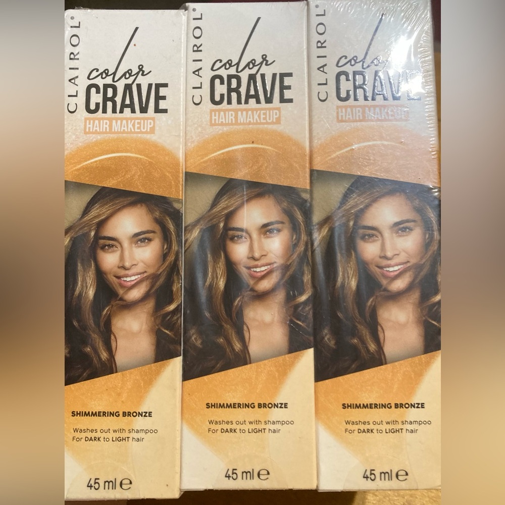 NWT Lot of 3 Clairol Color Craze Hair Makeup Shimmering Bronze Color - Picture 3 of 6